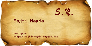 Sajti Magda névjegykártya